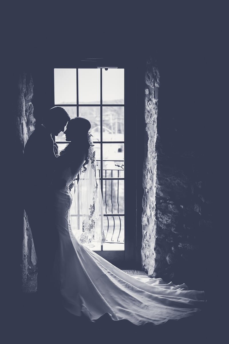Whimsical Garden Wedding Couple